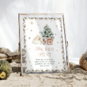 かわいいホッキョクグマ赤ちゃんシャワーおしゃぶり狩りゲーム ポスター