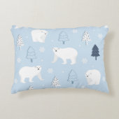 かわいいホッキョクグマ アクセントクッション (正面)