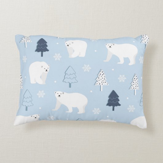 かわいいホッキョクグマ アクセントクッション (裏面)
