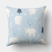 かわいいホッキョクグマ クッション (裏面)