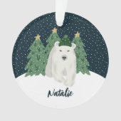 かわいいホッキョクグマ |クリスマスの装飾 オーナメント (正面)