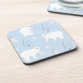 かわいいホッキョクグマ コースター (左側)