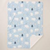 かわいいホッキョクグマ シェルパブランケット (正面)