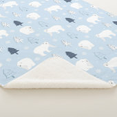 かわいいホッキョクグマ シェルパブランケット (3/4)