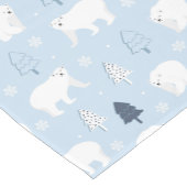 かわいいホッキョクグマ ショートテーブルランナー (コーナー)