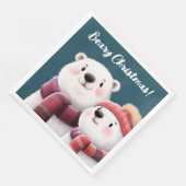 かわいいホッキョクグマ、スカーフを身に着けたカブ (コーナー)