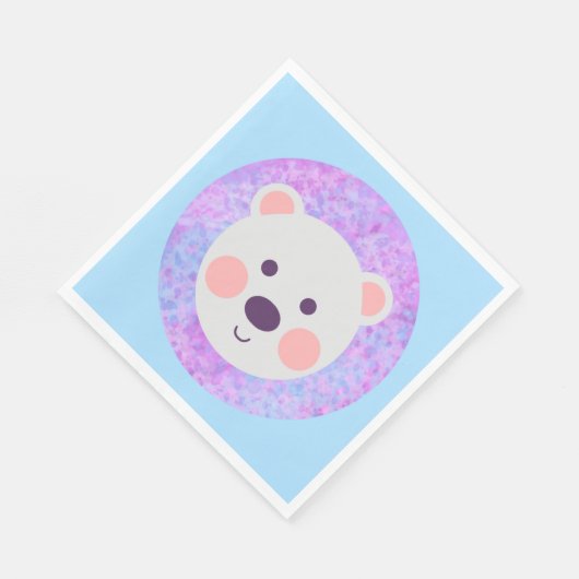 かわいいホッキョクグマ スタンダードランチョンナプキン (角)