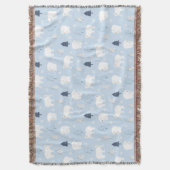 かわいいホッキョクグマ スローブランケット (正面縦)