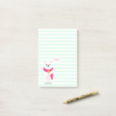 かわいいホッキョクグマ |パーソナライズされた投稿メモ ポストイット (デスク上)