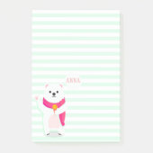 かわいいホッキョクグマ |パーソナライズされた投稿メモ ポストイット (正面)