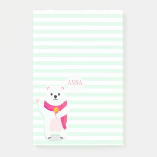 かわいいホッキョクグマ  パーソナライズされた投稿メモ ポストイット