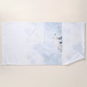 かわいいホッキョクグマ ビーチタオル (正面)