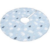 かわいいホッキョクグマ ブラッシュドポリエステルツリースカート (アングル)