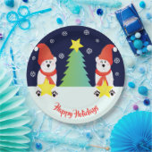 かわいいホッキョクグマ ペーパープレート (パーティー)