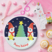 かわいいホッキョクグマ ペーパープレート (パーティー)