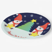 かわいいホッキョクグマ ペーパープレート (アングル)