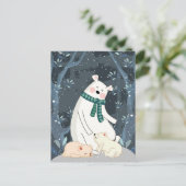 かわいいホッキョクグマ ポストカード (スタンド正面)