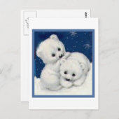 かわいいホッキョクグマ ポストカード (正面/裏面)