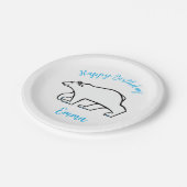 かわいいホッキョクグマ – 野生動物 – パーティー ペーパープレート (アングル)