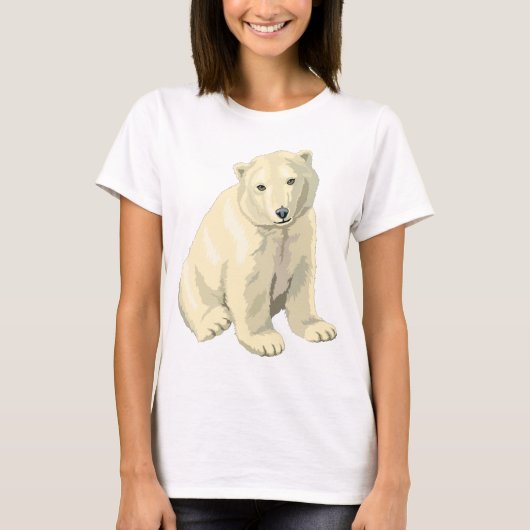 かわいいホッキョクグマ Tシャツ (正面)