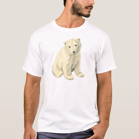 かわいいホッキョクグマ Tシャツ (正面)