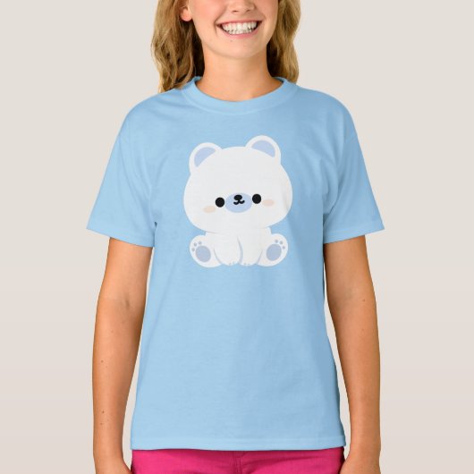 かわいいホッキョクグマ Tシャツ (正面)