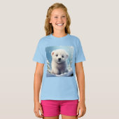 かわいいホッキョクグマTシャツ – かわいい動物シャツ Tシャツ (正面フル)