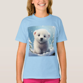 かわいいホッキョクグマTシャツ – かわいい動物シャツ Tシャツ