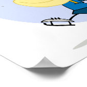 かわいいホッケーキッド漫画 ポスター (角)