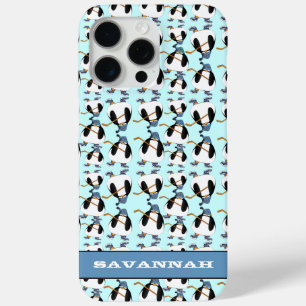 かわいいホッケーペンギンのパターン色を選択 iPhone 15 PRO MAXケース