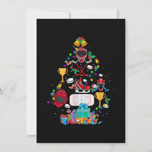 かわいいホッケー クリスマス オーナメント ツリー 面白いギフト少年 (正面)