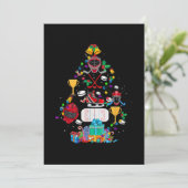 かわいいホッケー クリスマス オーナメント ツリー 面白いギフト少年 (スタンド正面)