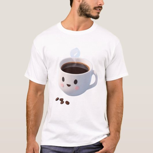 かわいいホットアメリカーノ Tシャツ (正面)