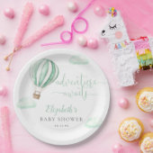 かわいいホットエアバルーン男女兼用ベビーシャワー ペーパープレート (パーティー)