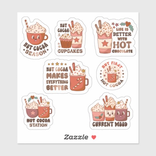 かわいいホットココアシーズンスクラップブック文房具 シール (シート)