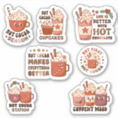 かわいいホットココアシーズンスクラップブック文房具 シール (正面)