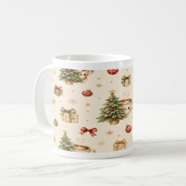 かわいいホットココアマグとクリスマスツリーのコーヒー コーヒーマグカップ