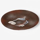 かわいいホットチョコレートとマシュマロ ペーパープレート (アングル)