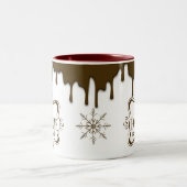 かわいいホットチョコレートドリップ ツートーンマグカップ (中央)