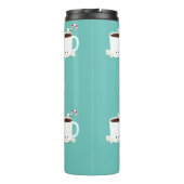 かわいいホットチョコレートネームティール(緑がかった色)クリスマス タンブラー (裏面)