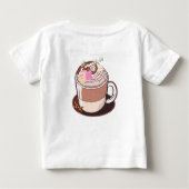 かわいいホットチョコレートマシュマロ漫画 ベビーTシャツ (裏面)