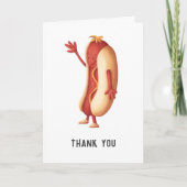 かわいいホットドッグありがとう カード (正面)