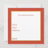 かわいいホットドッグパーティー 招待状 (裏面)