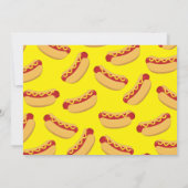 かわいいホットドッグ子供の誕生日パーティー調理師アウト 招待状 (裏面)