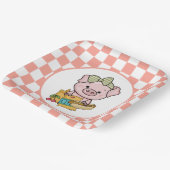 かわいいホットドッグ豚クックアウトパーティー ペーパープレート (傾斜あり)