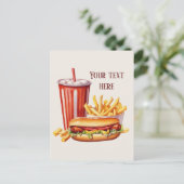 かわいいホットドッグ追加文字 ポストカード (スタンド正面)