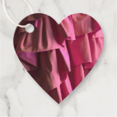 かわいいホットピンクのフリル模様 現代のギフトタグ フェイバータグ (正面)