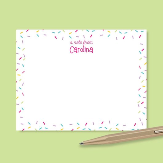 かわいいホットピンクの文房具ガーリーノートカードを振りかけます ノートカード