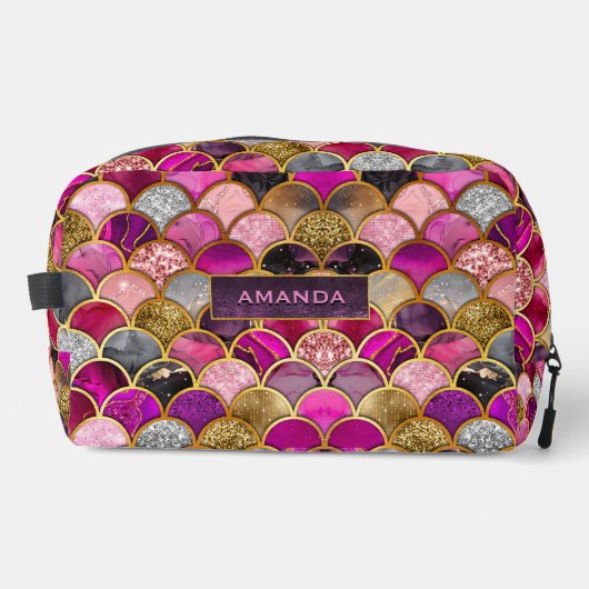 かわいいホットピンクの金ゴールドマーメイドはかりで測ガーリー ドップキット (正面)