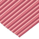 かわいいホットピンクストライプ色 ショートテーブルランナー (コーナー)